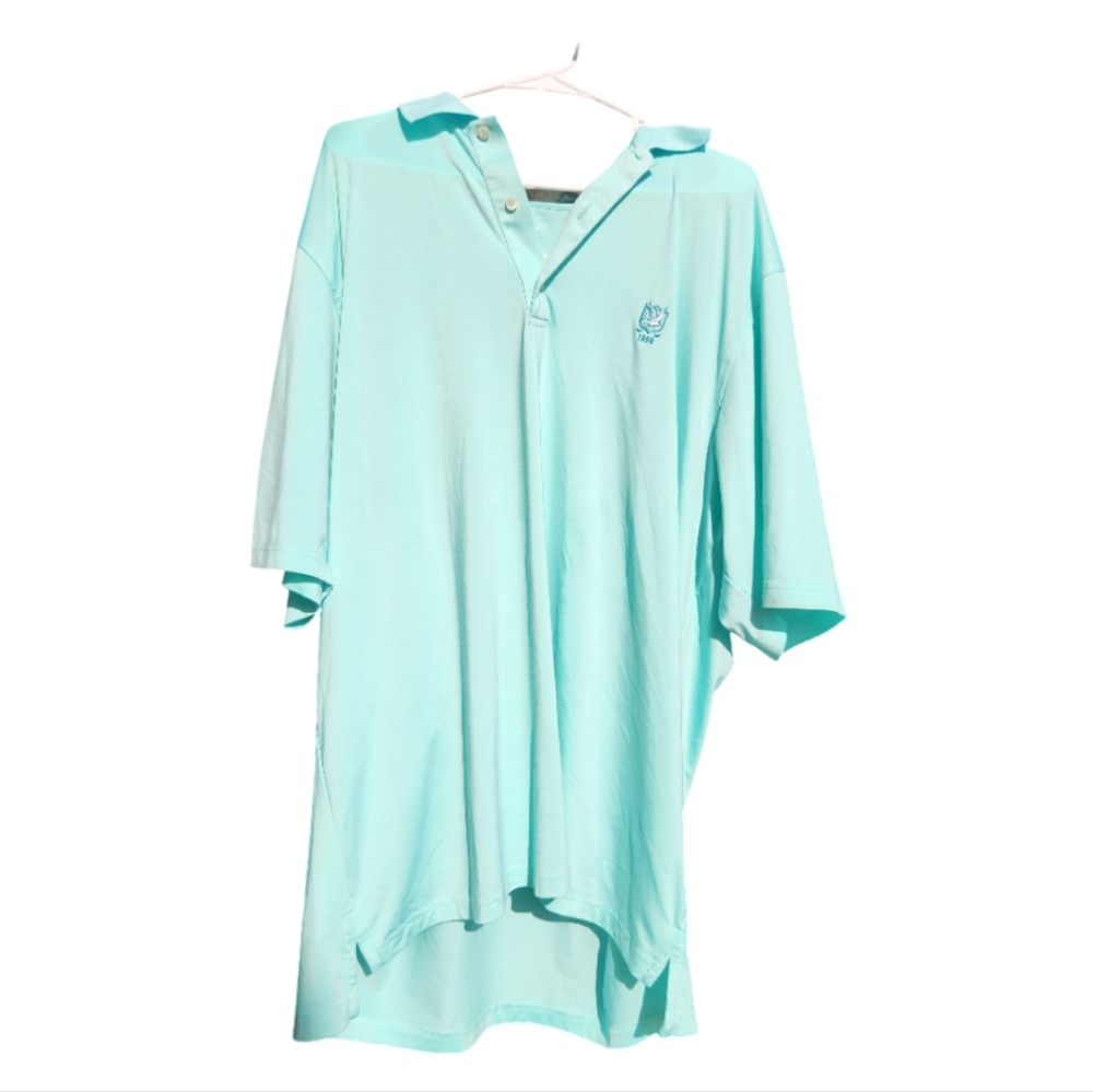 Light Blue Golf Polo Shirt F&G Tech